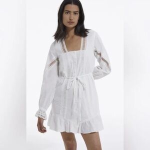 NWT SIZE 1/US 4 The Kooples White Midi Dress